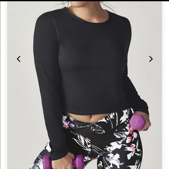NWT Fabletics Avery long sleeve crop top SZ 1X - Picture 1 of 8